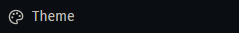 Theme trigger in the sidebar