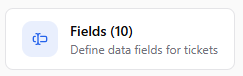 Fields card inside the template edit screen showing the field count